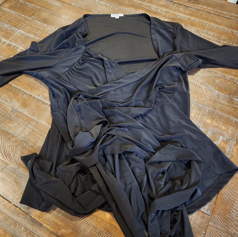 Long sleeve black blouse
